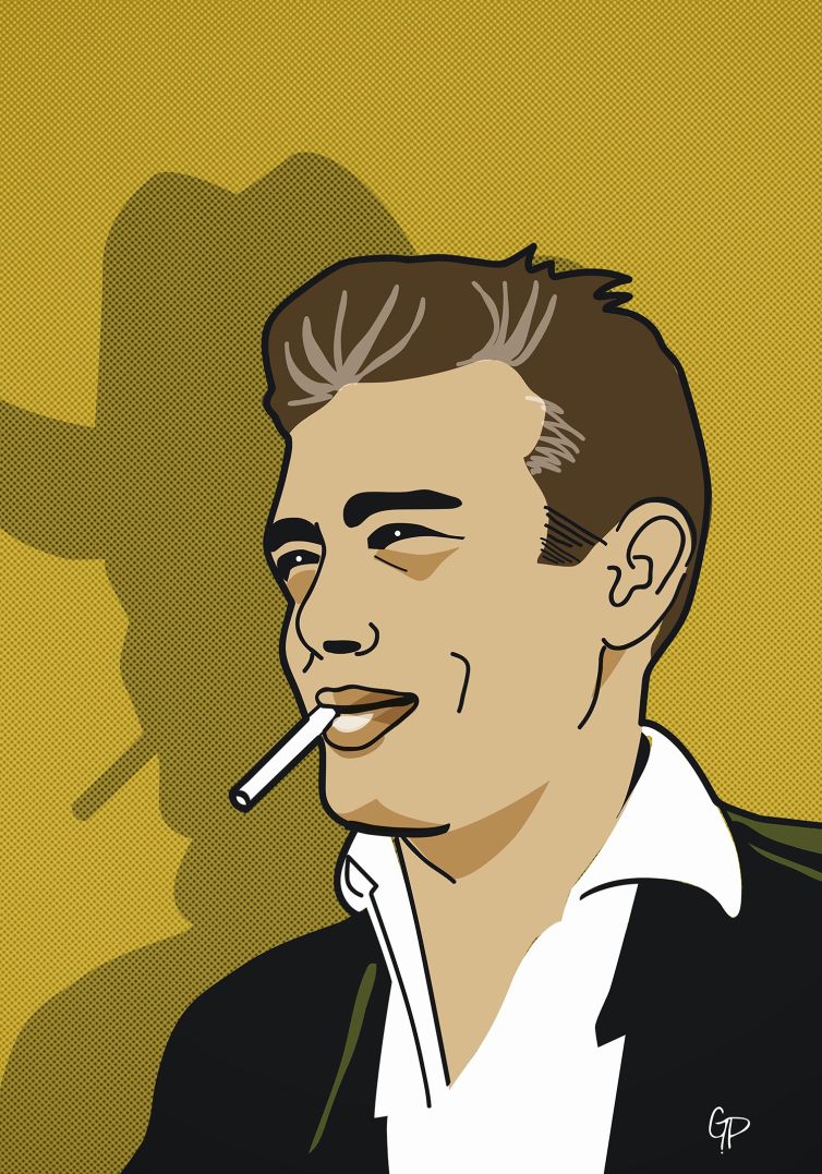 James Dean “the giant” illustration