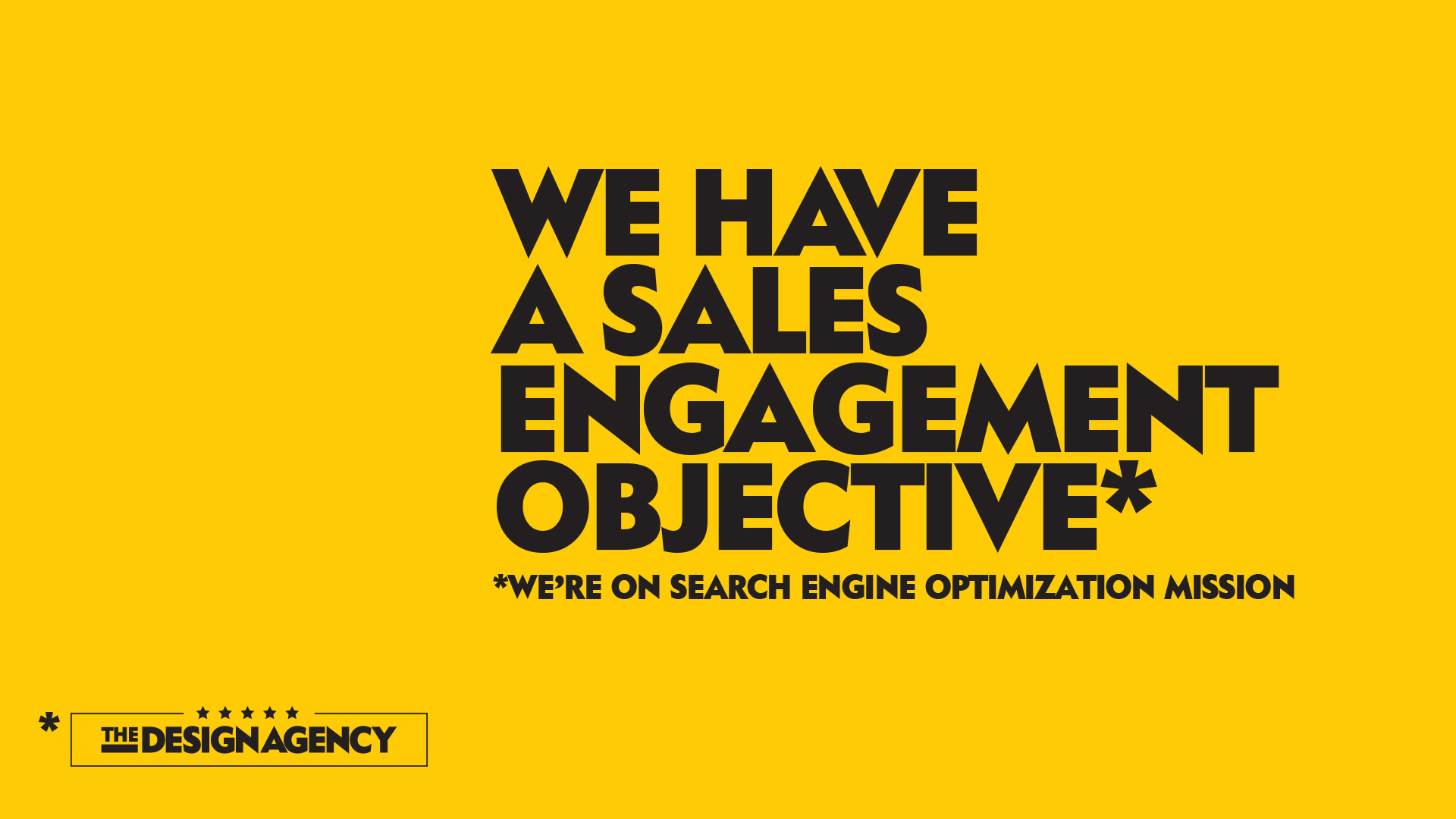 SEO - We a have a sales engagement objective