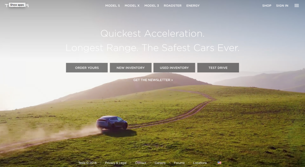 Tesla’s Interactive B2C Website Informs & Excites With Immersive Design Elements